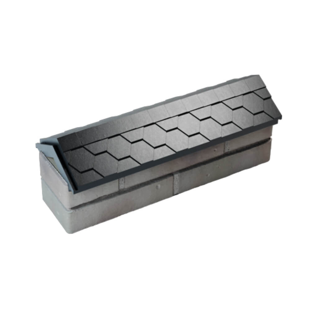 Парапет Zking Эверест Черный с посадкой на 0.5 кирпича (130мм)